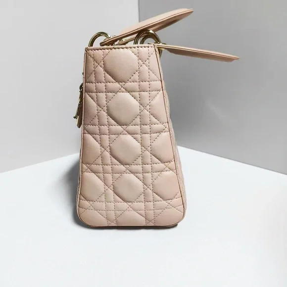 Dior Light Pink Cannage Leather Lady Dior Bag - Picture 4 of 11